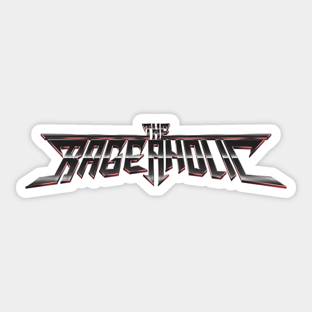 The Rageaholic Logo (Gunmetal) Sticker by RazorFist